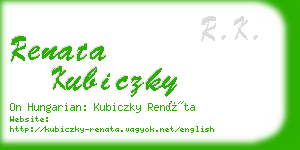 renata kubiczky business card